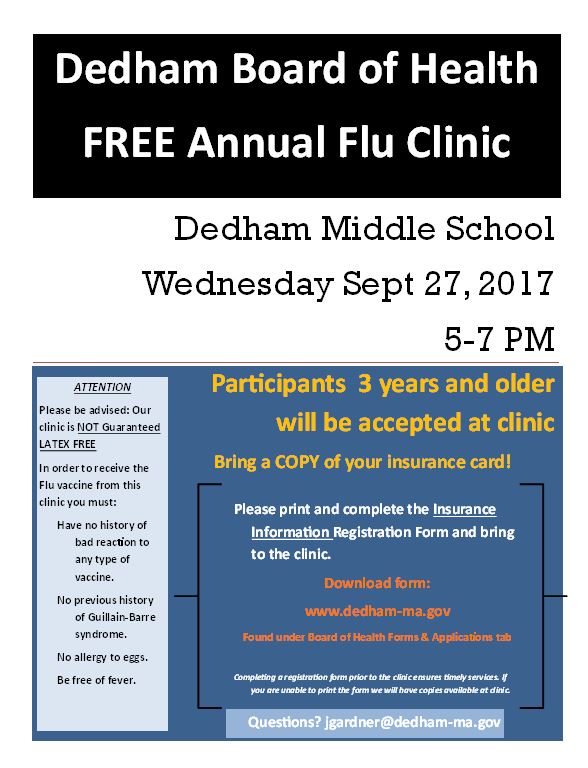 Flu Clinic Flyer 2017