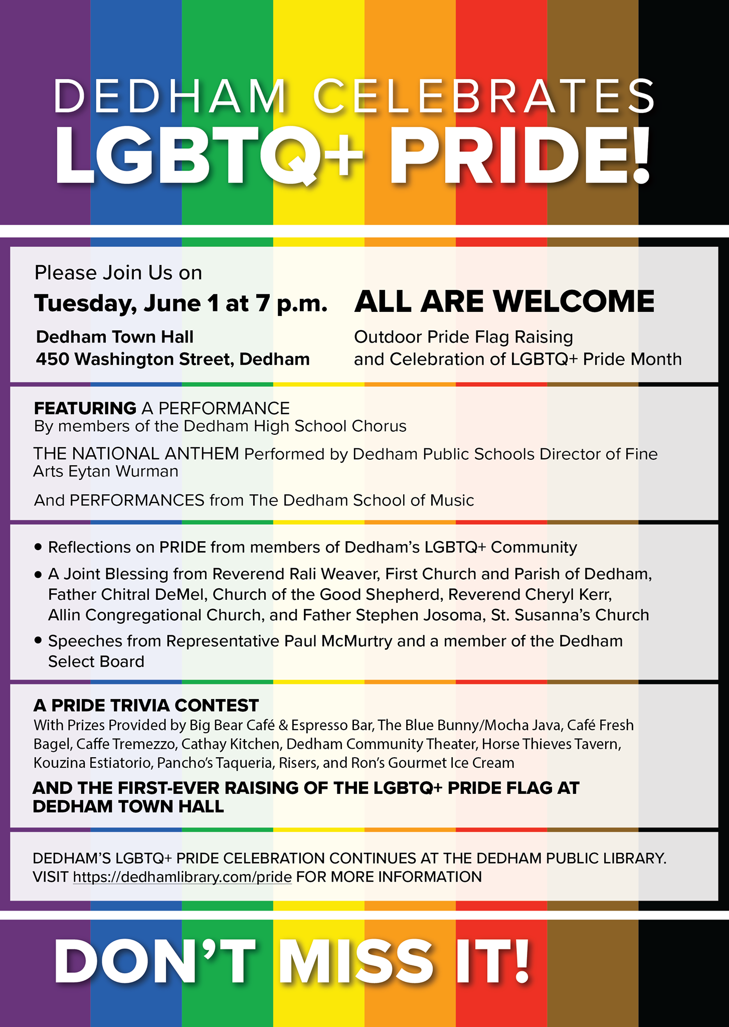 Dedham Pride Event Flyer 060121