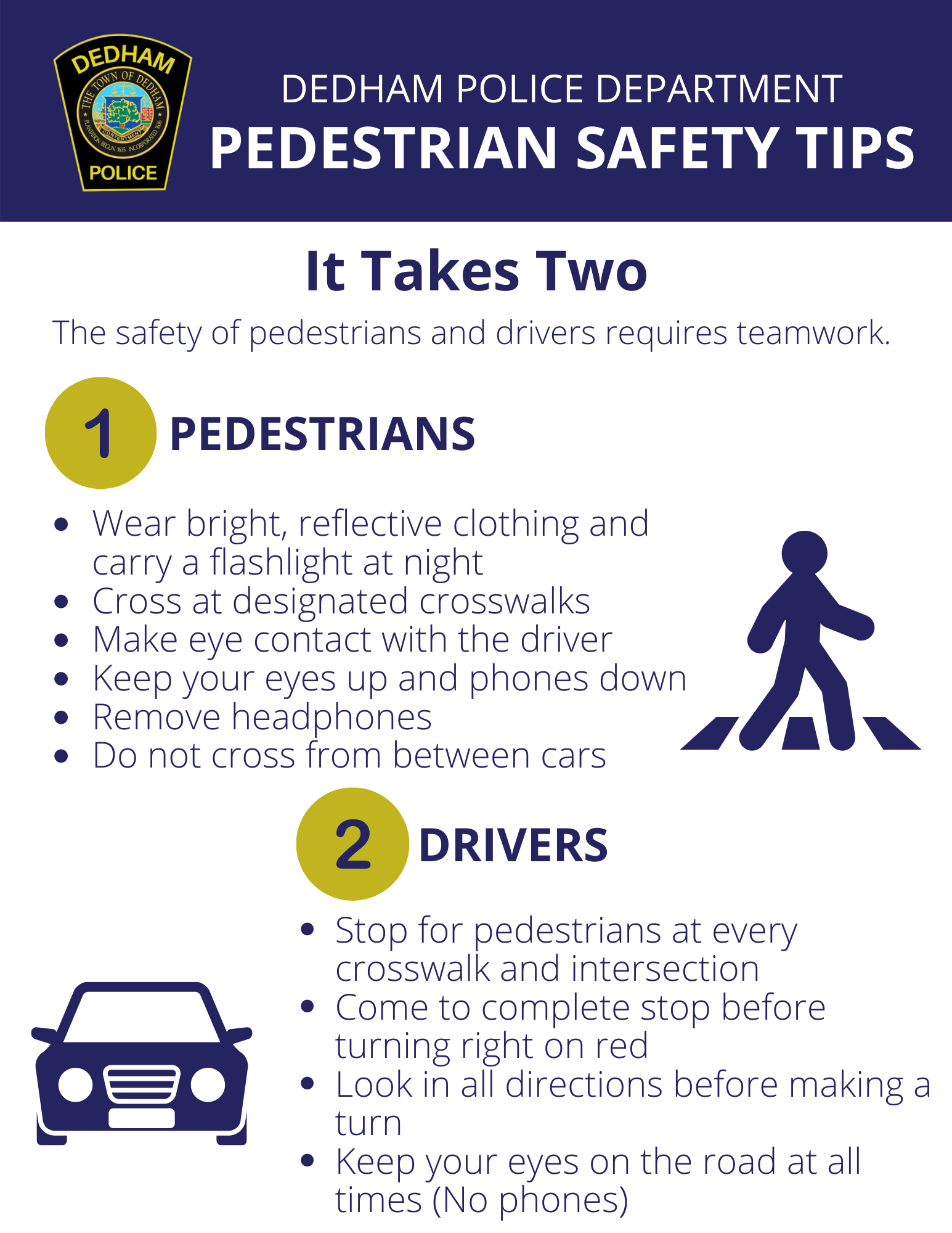 It Takes Two Pedestrian Safety Graphic