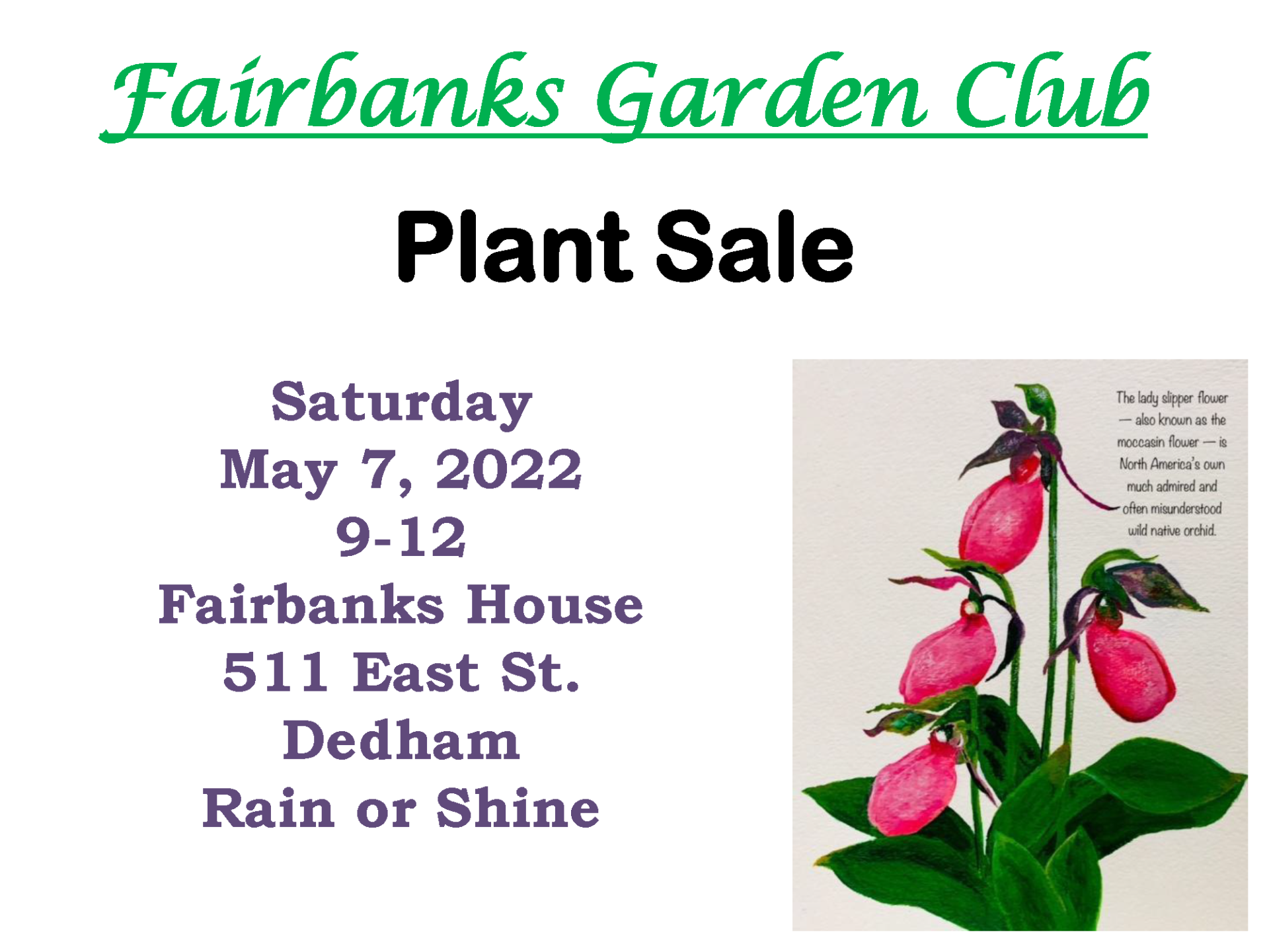 Fairbanks Garden Club 2022 Plant Sale Flyer