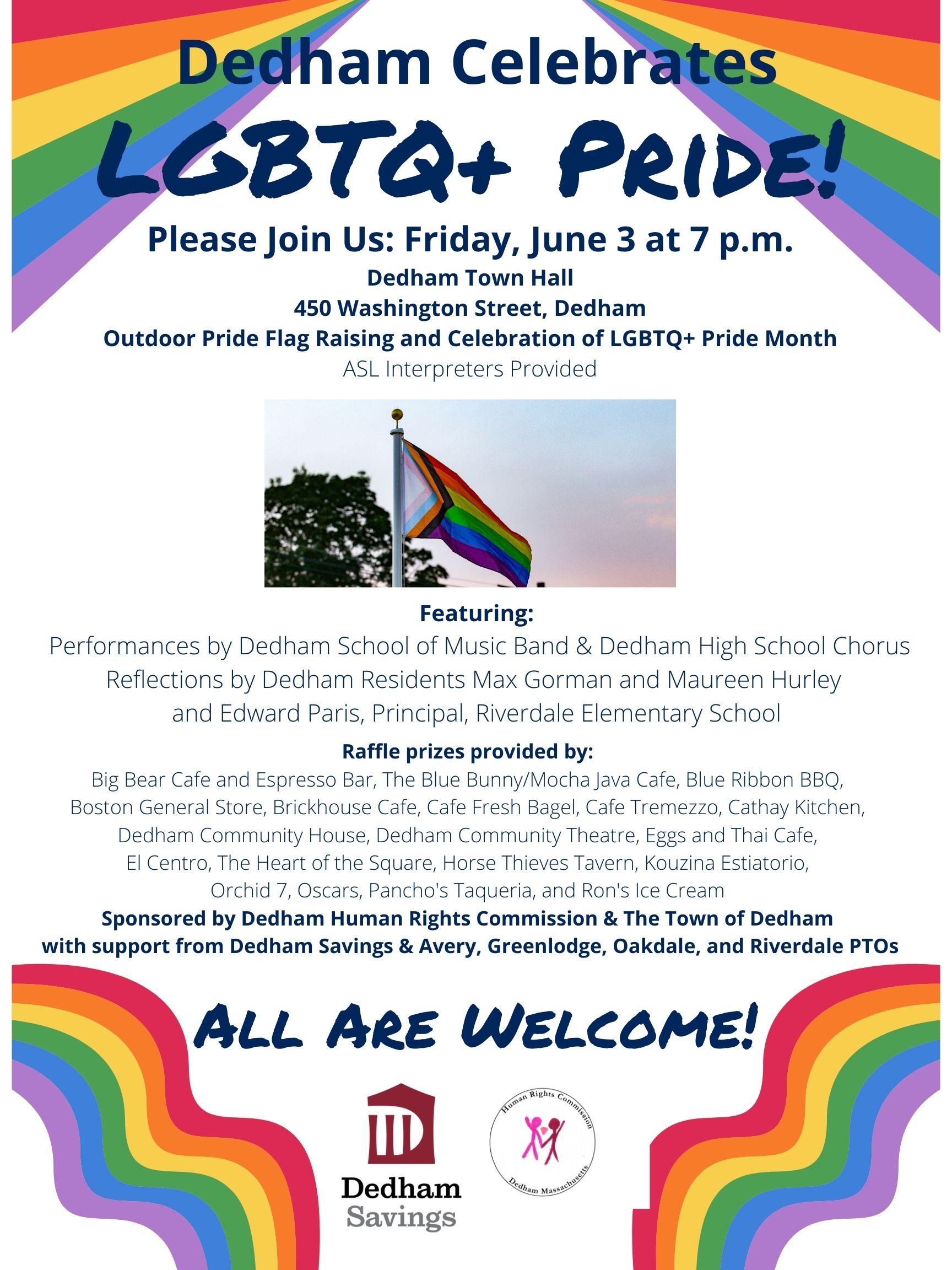 2nd Annual Dedham LGBTQ+ Pride Poster