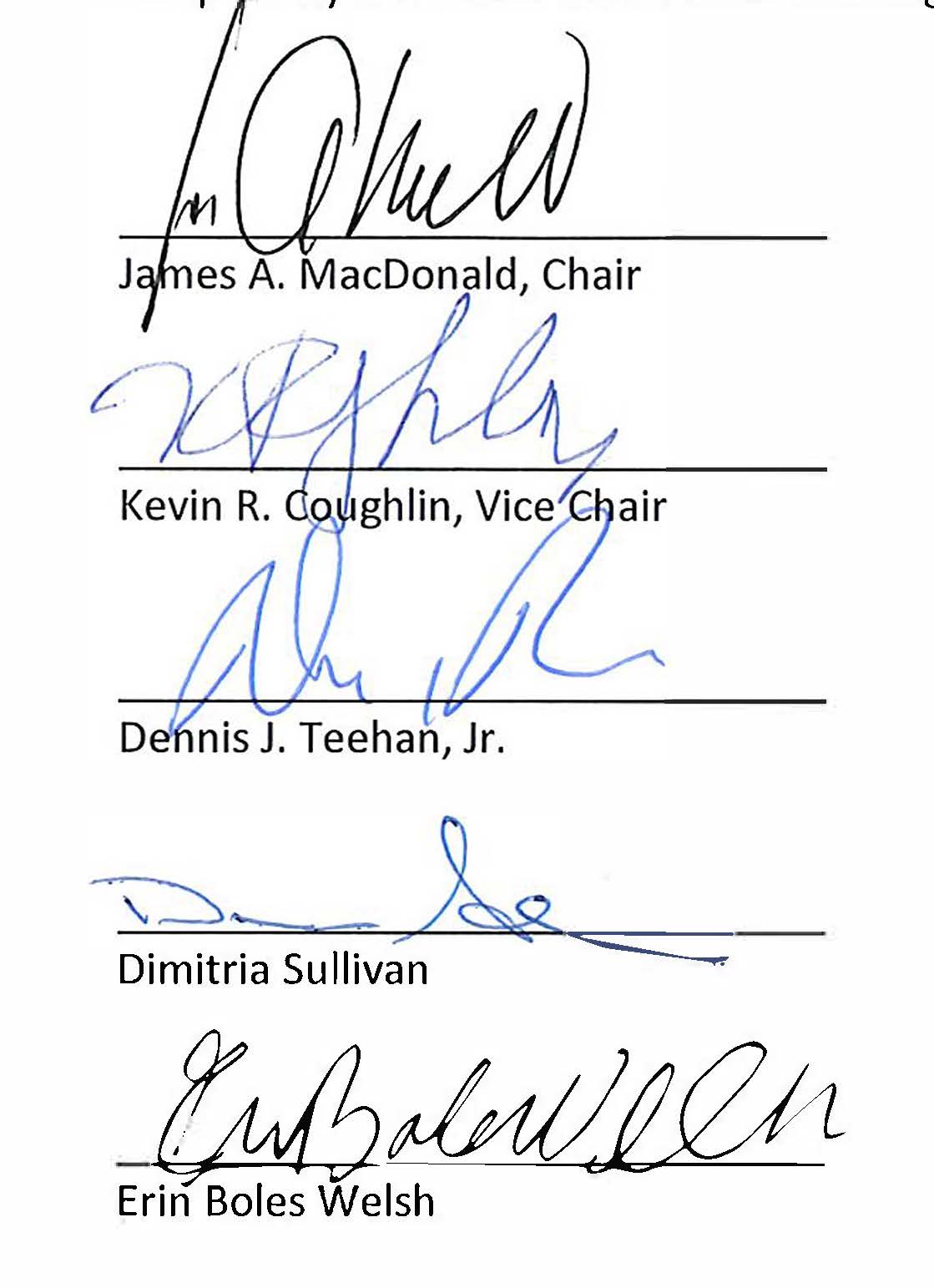 Signature Page in Naming Policy 2023