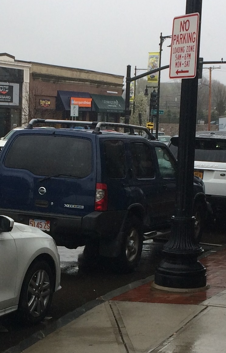 loading zone in Dedham Square